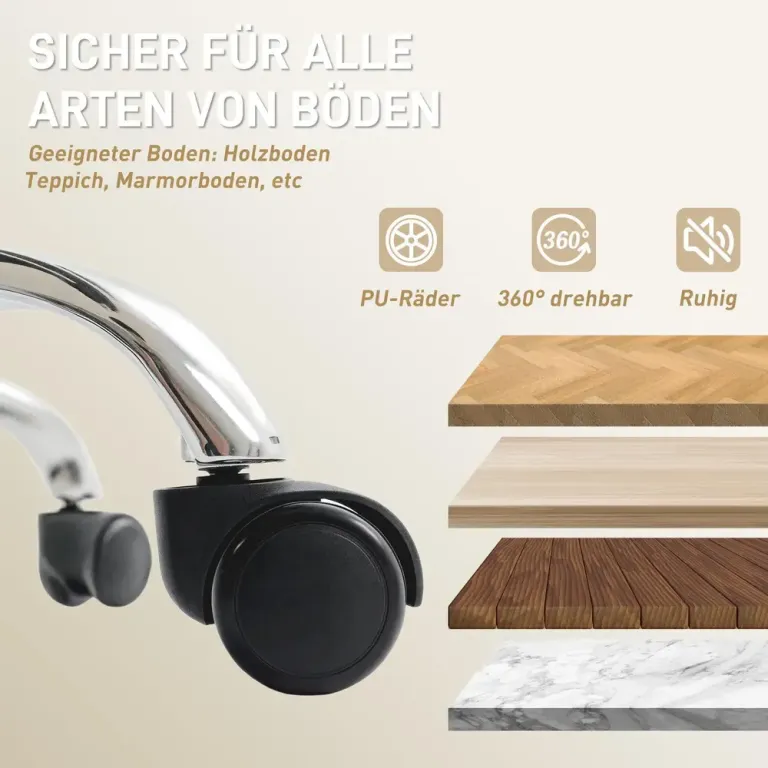 Kontorsstol Ergonomisk Beige och Svart Konstläder Fotstöd Steglös