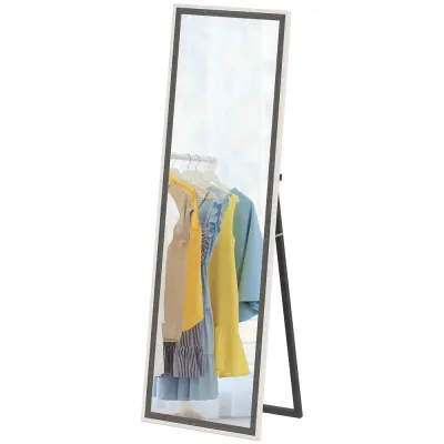 Fullängdsspegel med MDF-Ram 162,6x53,3 cm, Vit
