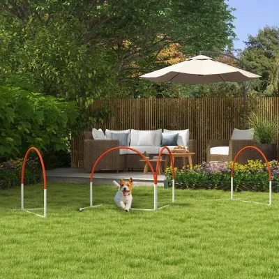 Agility Träningsset Hundsport Orange av Plast för Hundar