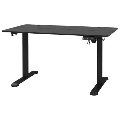 Skrivbord Ståbord Svart av Spånskiva 140 x 70 x 72-116 cm