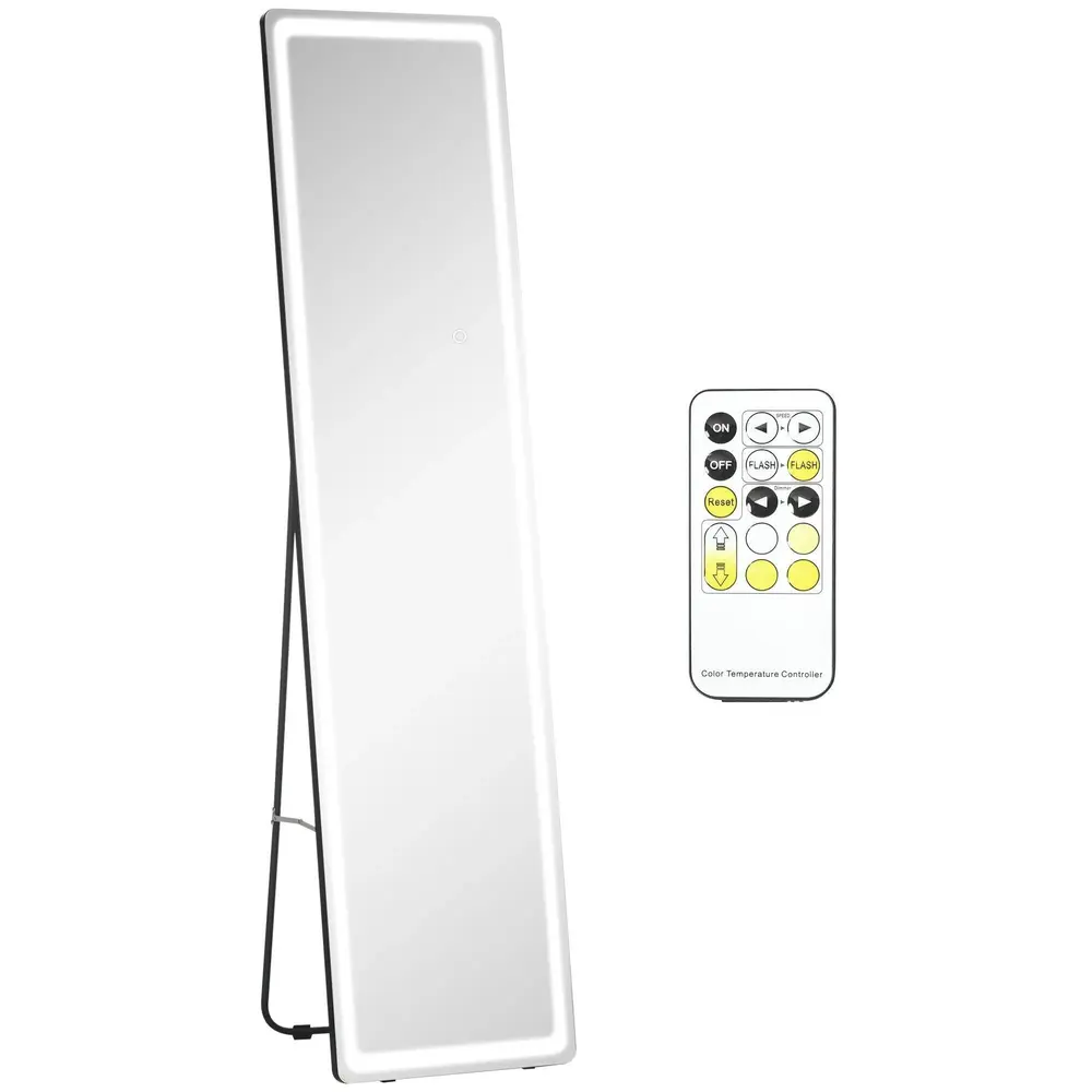 Helkroppsspegel med LED Golvspegel 40 x 37 x 156,5 Cm