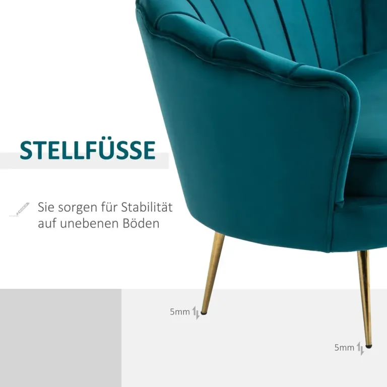 Soffa Loveseat 2-Sits Mörkgrön 130 x 77 x 77 cm
