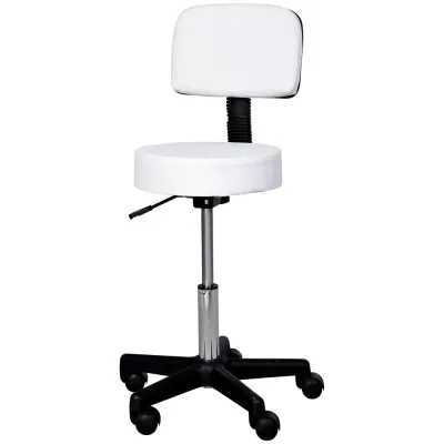 Ergonomisk Rullpall med Ryggstöd Snurrbar 72–84 cm