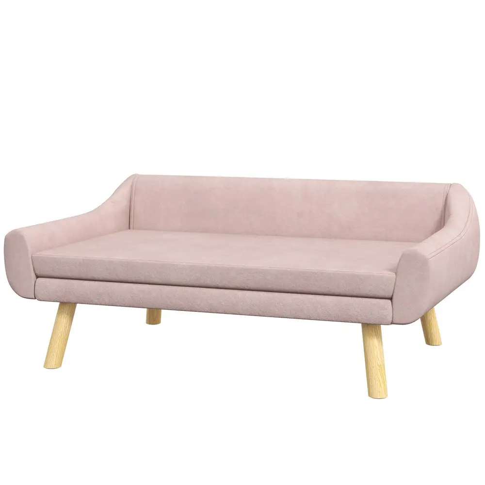 Hundsoffa Husdjurssäng Rosa av Tyg 102 x 58,5 x 42,5 cm