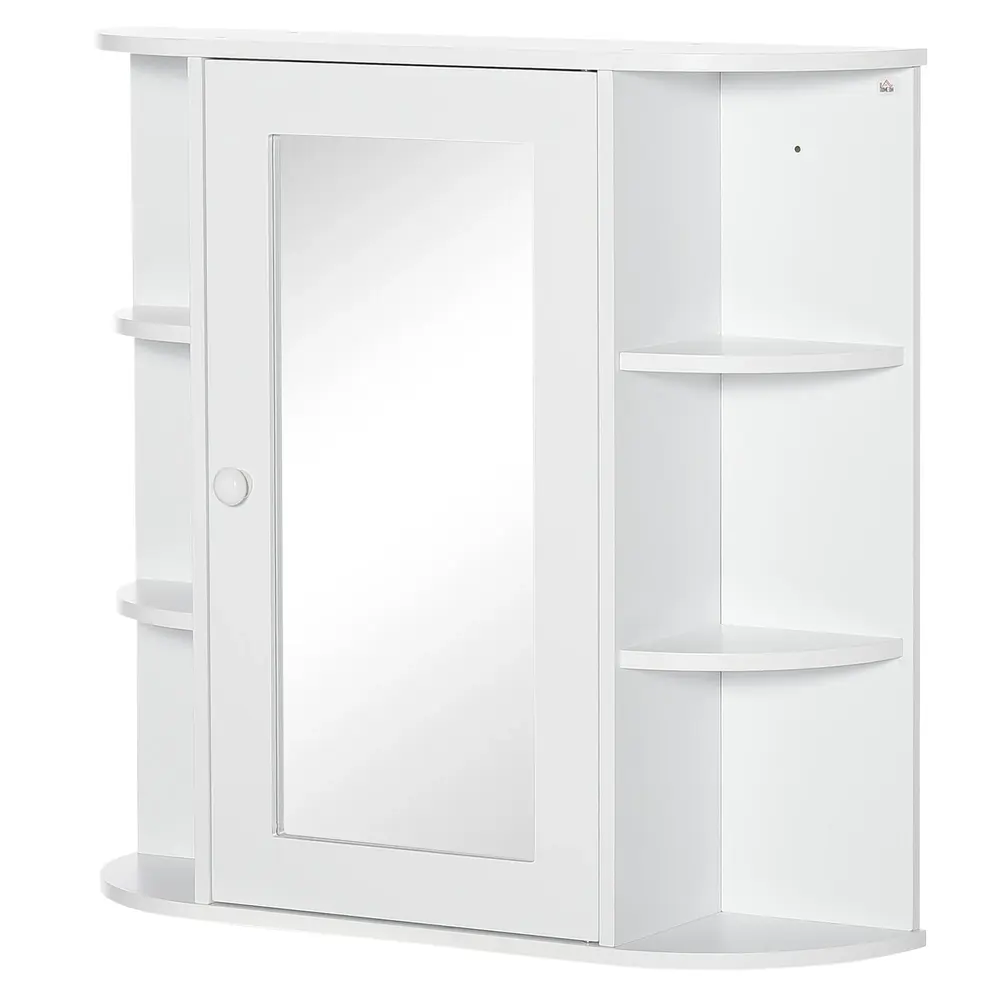 Spegelskåp Badrumsspegel Vit av Trä 66 x 17 x 63 Cm