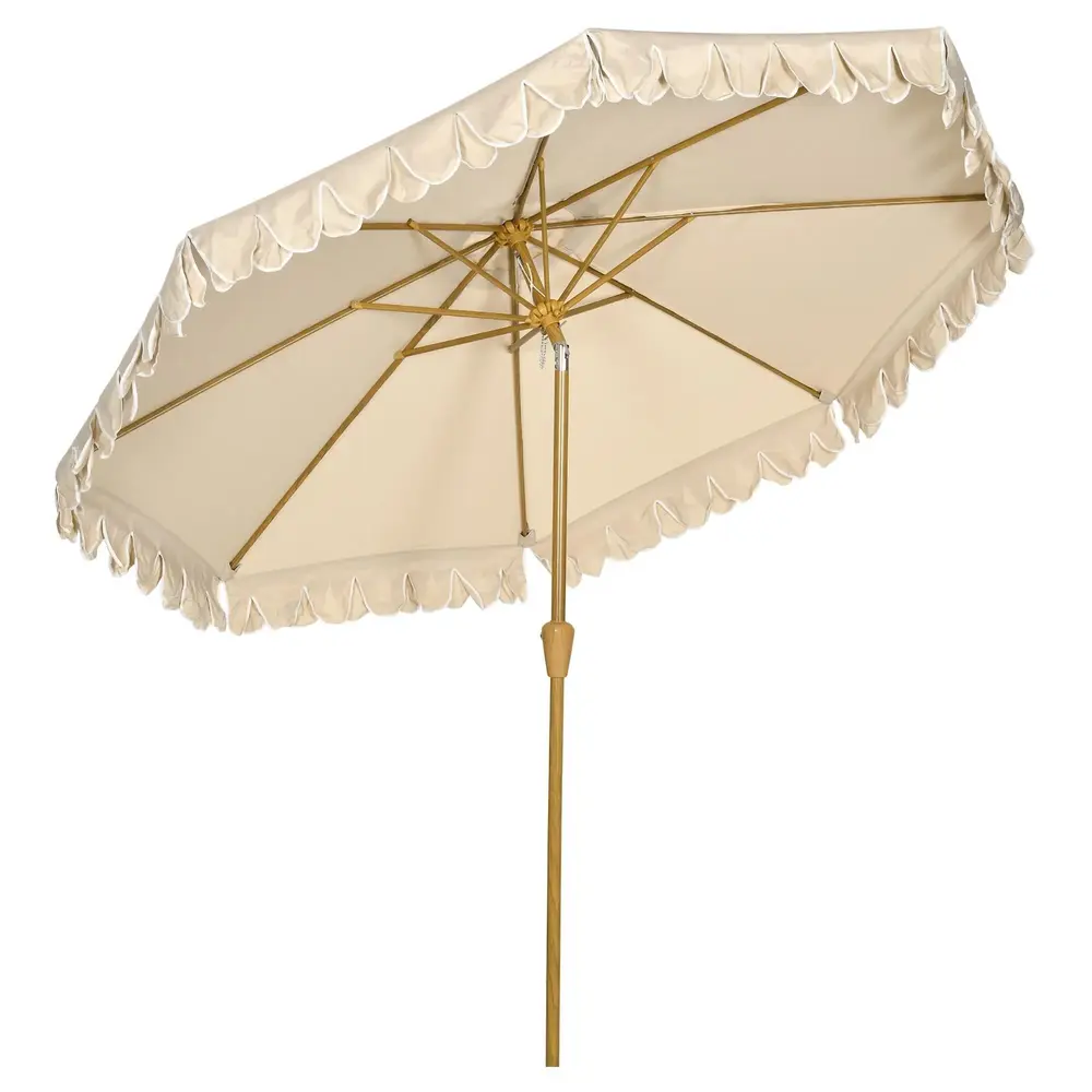 Strandparasoll med Fransar Elegant med Lutning 264 Cm