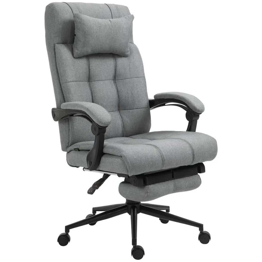 Ergonomisk Kontorsstol med Fotstöd 66 x 70 x 116-124 Cm