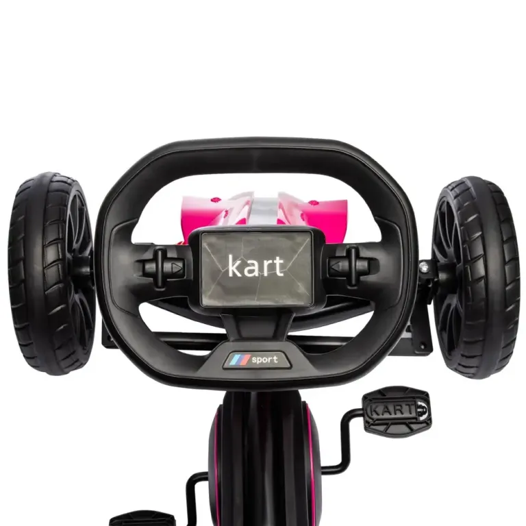 Gokart Trampbil för Barn Rosa av Metall och Plast för