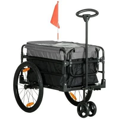 Cykelkärra och Transportvagn 2-i-1 130 x 64 x 103 cm