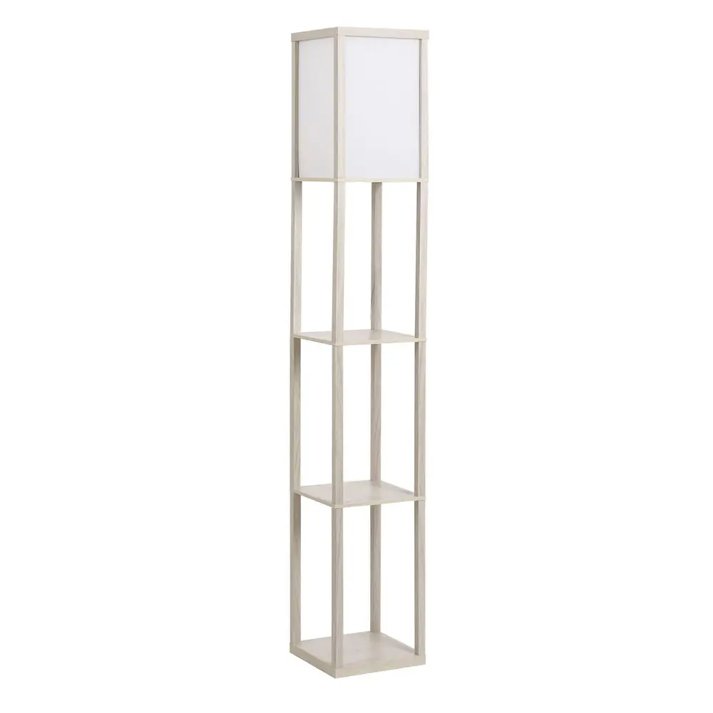 Golvlampa 3 Hyllplan Innerbelysning E27 26 x 26 x 160 Cm