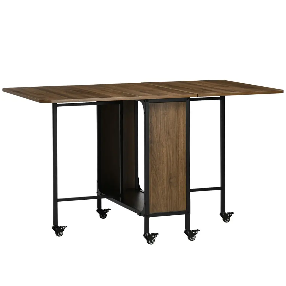 Matbord Fällbord Ljusbrun av Trä 130 x 80 x 74 Cm