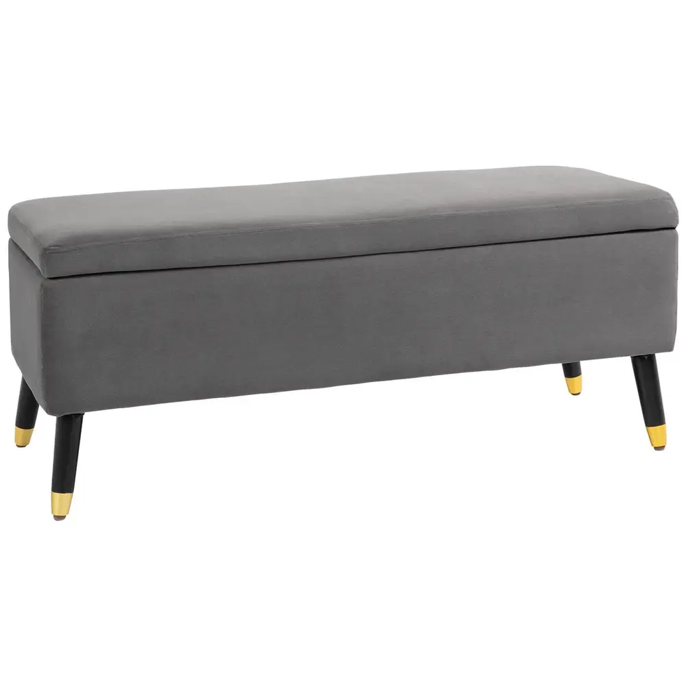 Bänk Klädd med Förvaringsutrymme Bröstbänk 110 x 43 x 45 Cm