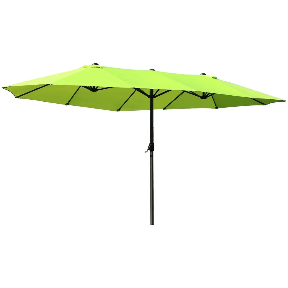 Ovalt Dubbelparasoll med Vev Stort 460 x 270 Cm