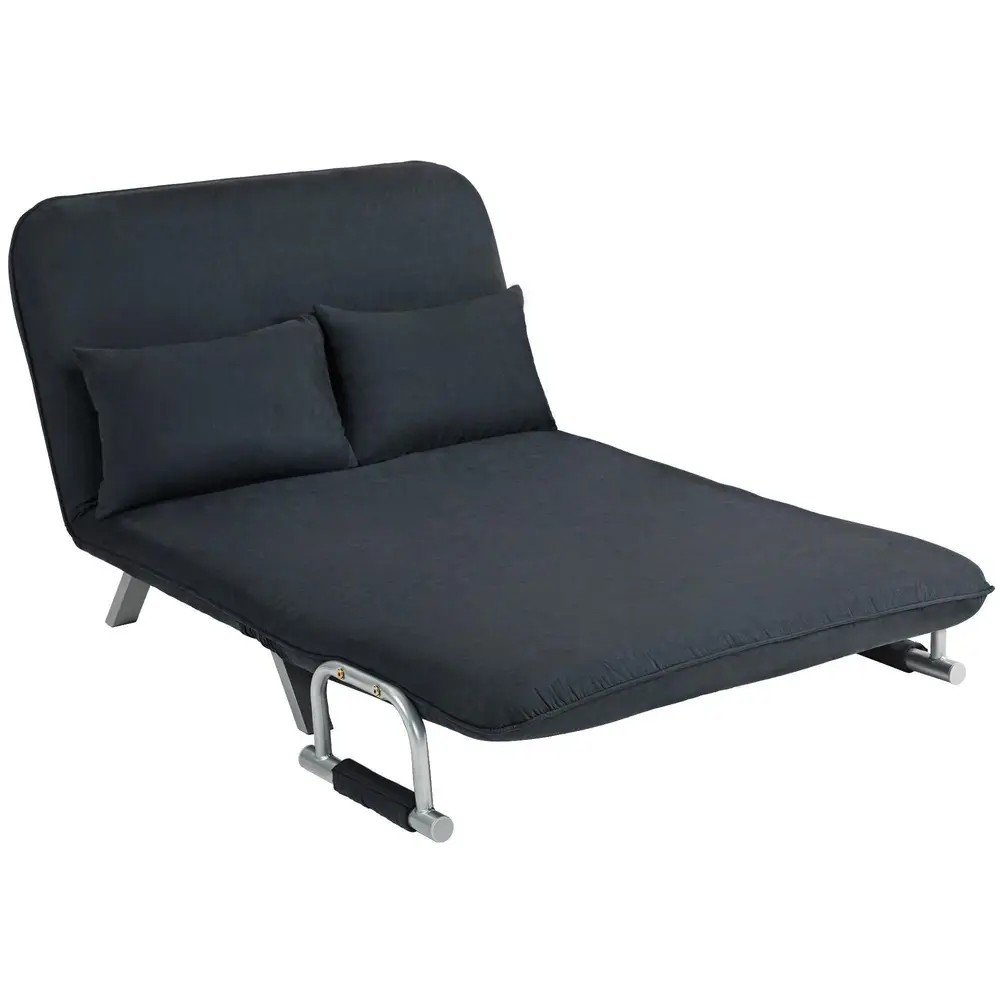 Bäddsoffa Sovsoffa Svart av Sammetslook och Trä 2-Sits