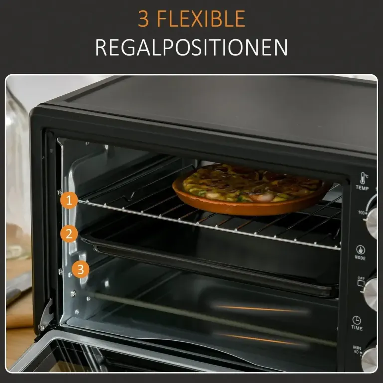 Miniugn 21 l med Grill & Timer 1400 w Svart