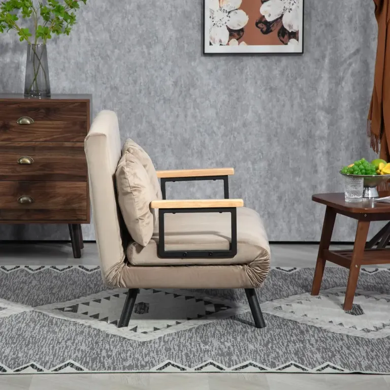 Bäddsoffa 2-Sits Soffa Ljusbrun 102 x 73 x 81 cm