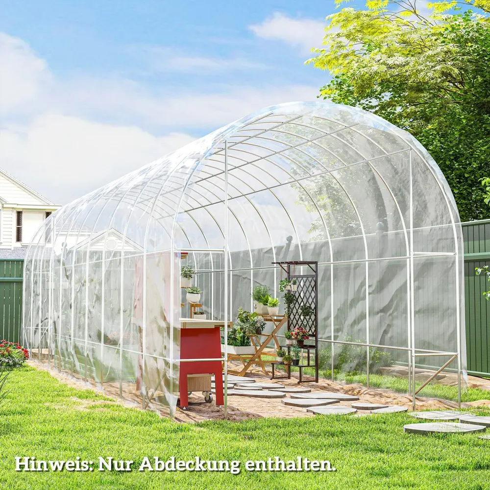 Växthusfilm Trädgårdsfilm Transparent av Plast 8 x 10 m