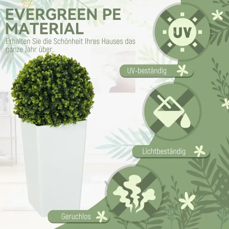 Konstväxt Eukalyptus 2-Pack Grön Plast Konstgjord 65 cm Konstgjorda