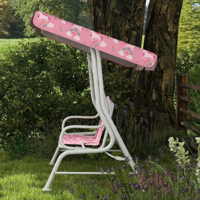 Barnhammock 2-Sits med Soltak, Rosa