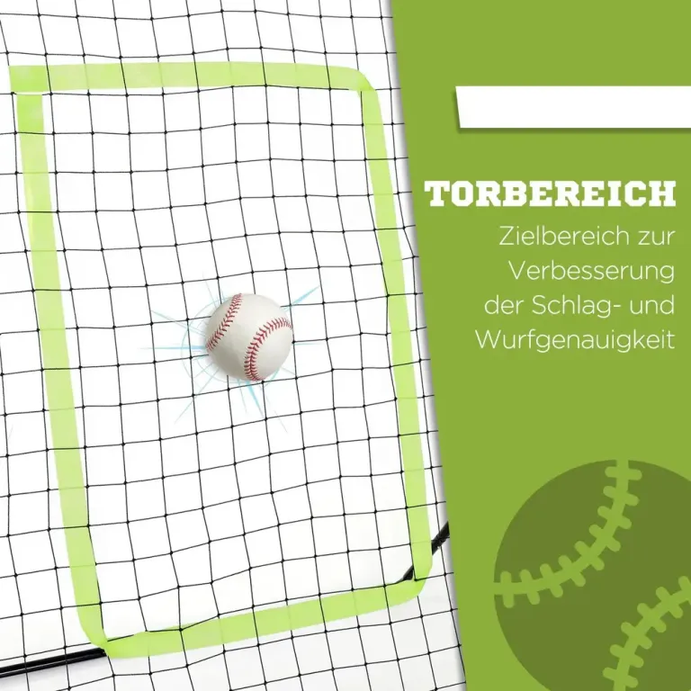 Rebounder Nät Pitchback Svart av Metall Baseball Metallram
