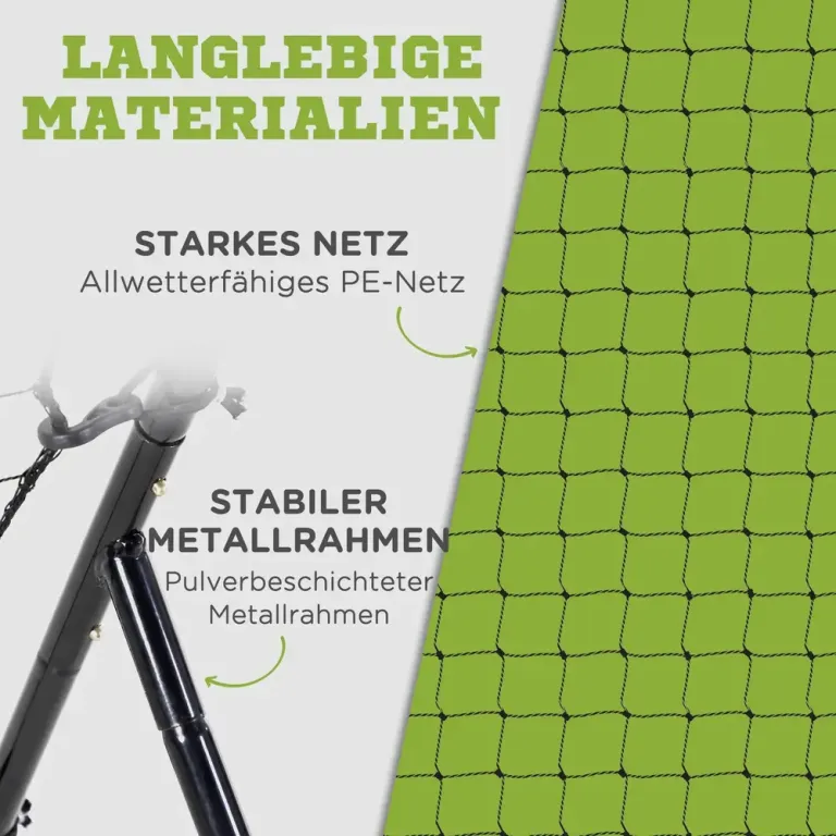 Rebounder Nät Pitchback Svart av Metall Baseball Metallram