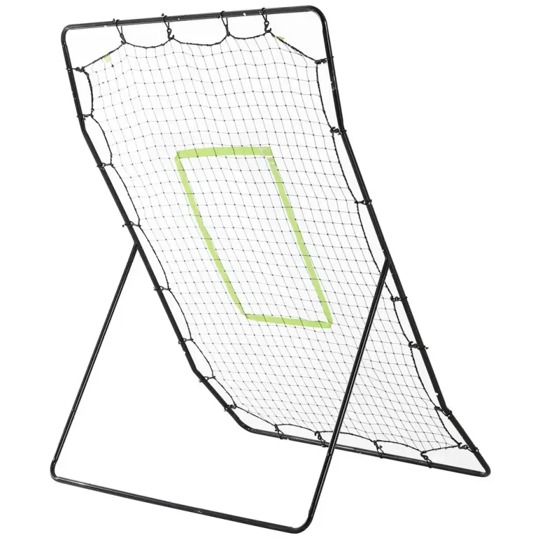 Rebounder Nät Pitchback Svart av Metall Baseball Metallram