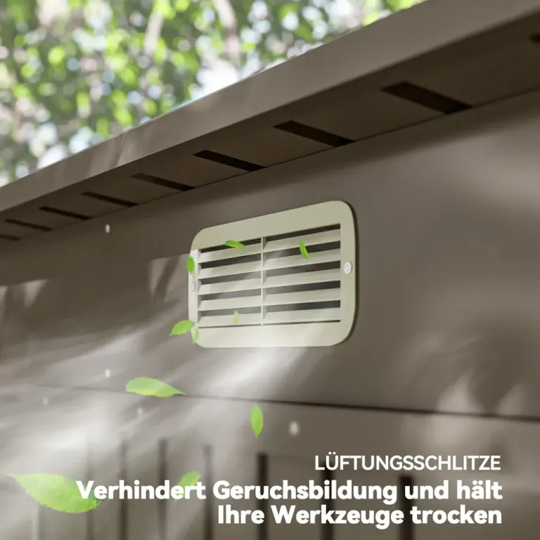 Redskapsbod i Metall med Dubbel Dörr Hållbar 183 cm