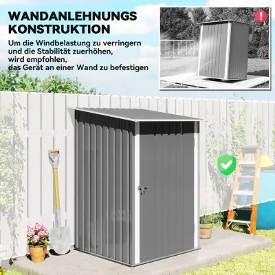 Redskapsbod i Stål Grå