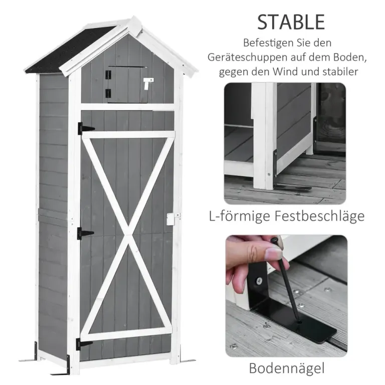 Redskapsbod med Hopfällbart Bord Smalt