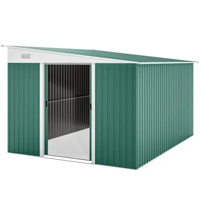 Redskapsbod Trädgårdsskjul i Metall/trä 2,8 x 3,45 x 2,01 m