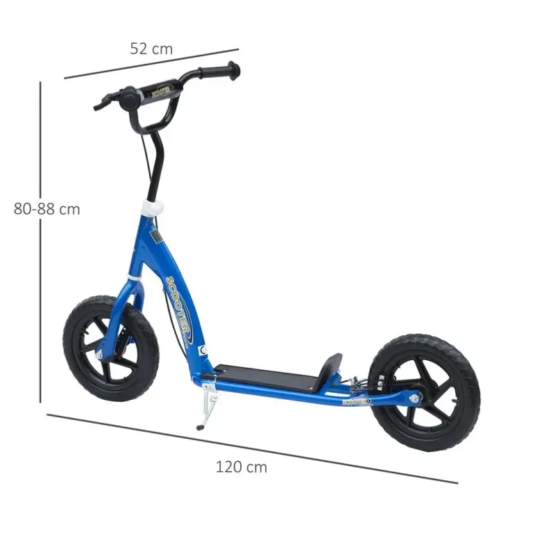 Barnsparkcykel med Bakbroms Kickboard –88 cm Tums Höjdjusterbar