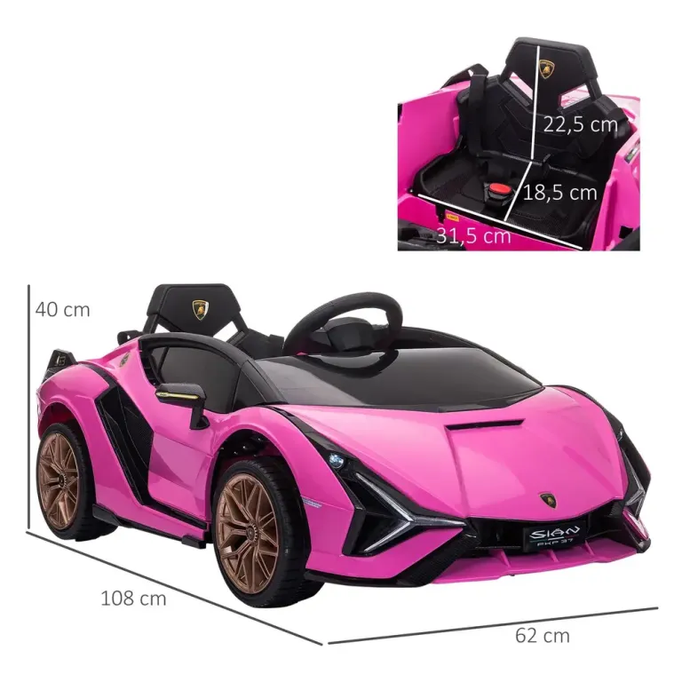 Elbil för Barn Sportbil 3–5 km/h Fjärrkontroll 3–5 Lamborghini Sian