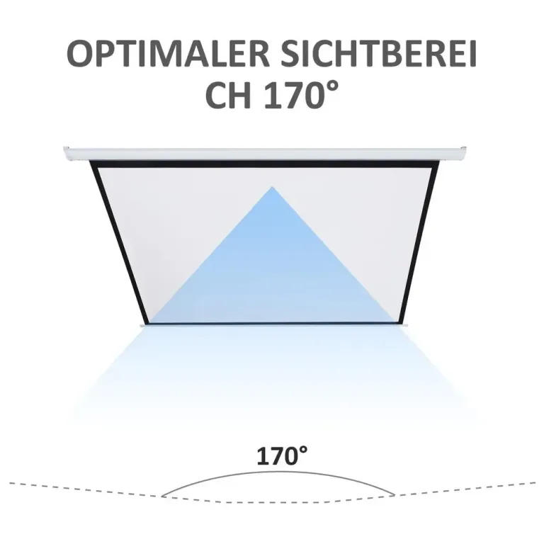 Projektorduk Manuell 100 Tum 4:3, Vit Motordriven Fjärrkontroll