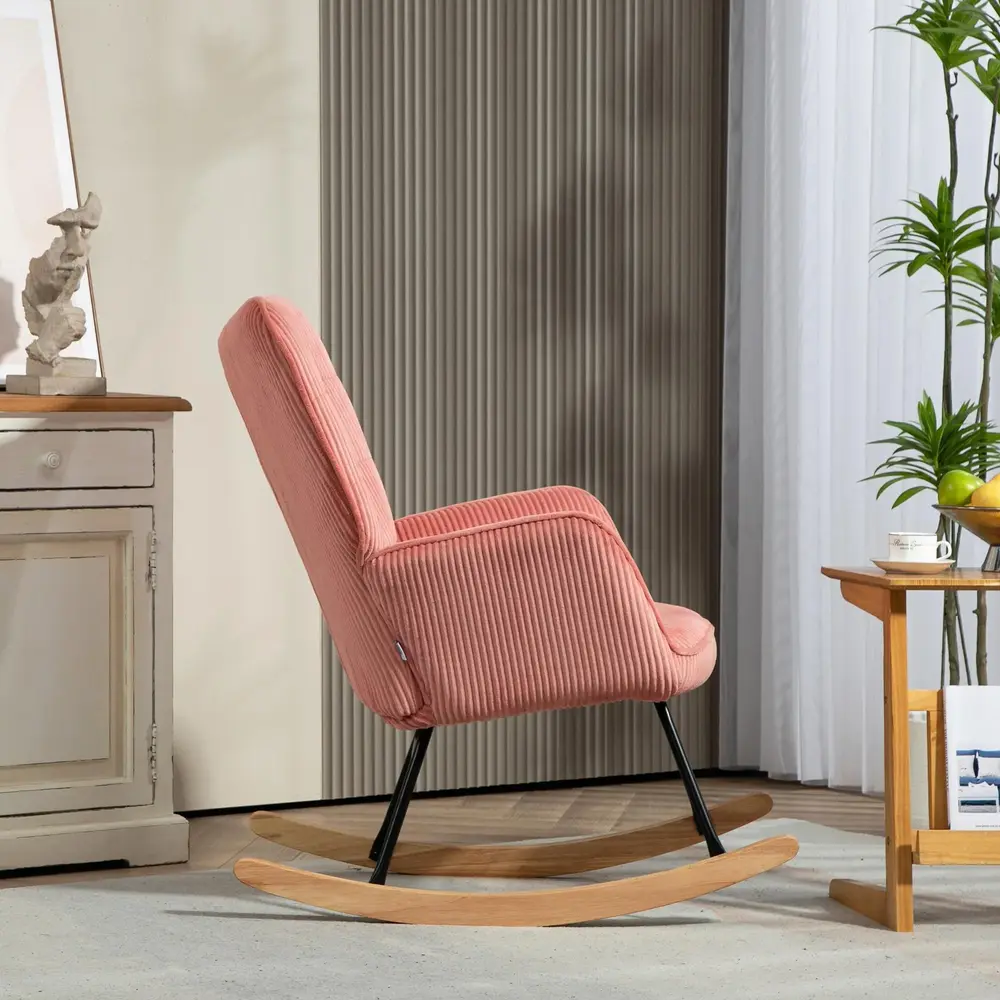 Gungstol Relaxstol Rosa av Manchesterlook och Trä Fåtölj