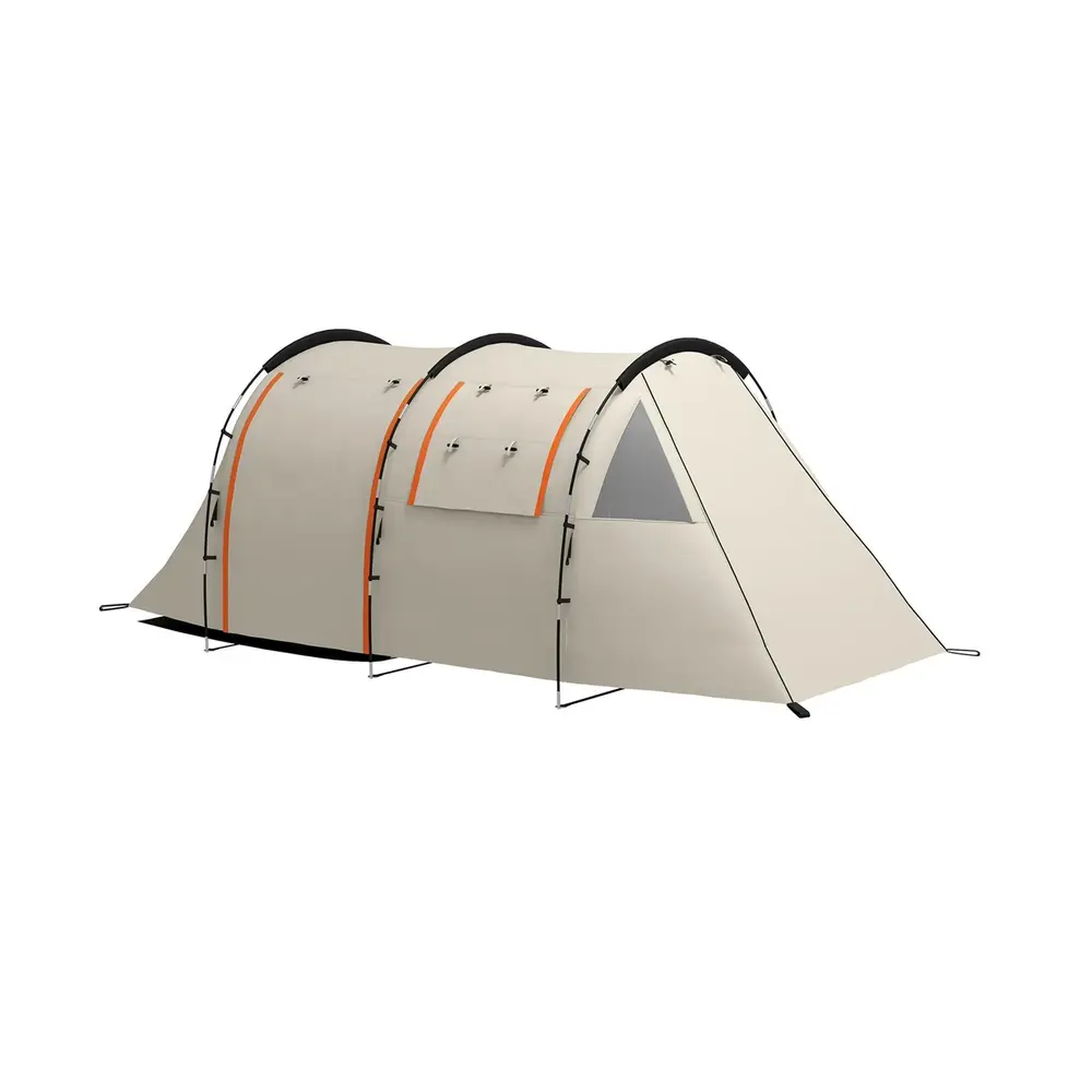 Tunneltält Campingtält Khaki av Polyester Familjetält för 5