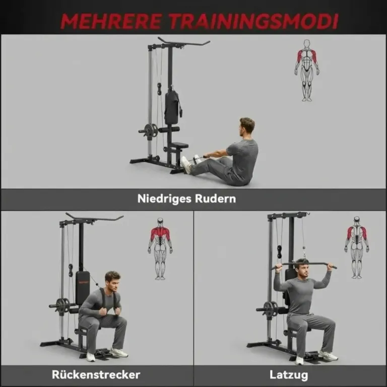 Roddmaskin för Hemmabruk Stål Syntetiskt Läder Svart Multigym
