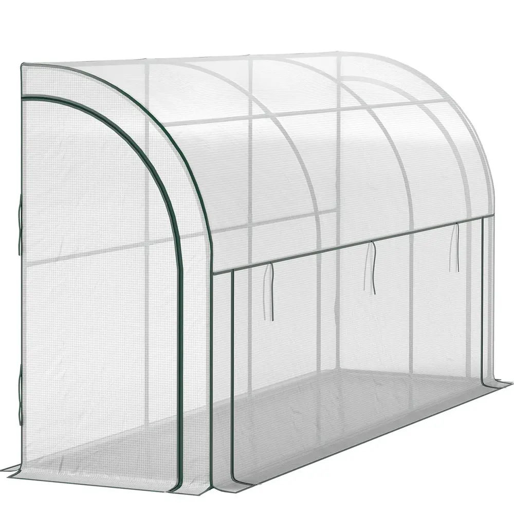 Litet Växthus Tunnelväxthus med Rulldörr 300 x 80 x 157 cm