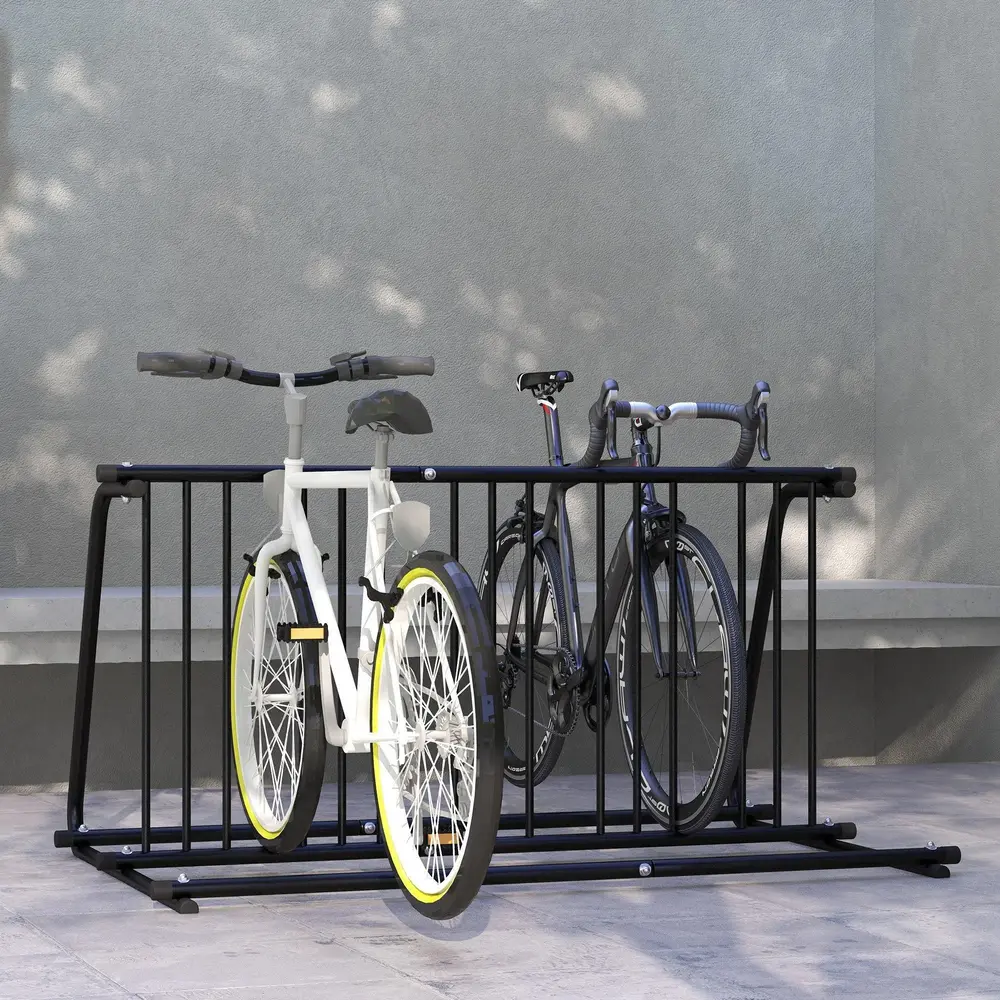 Cykelställ Multipelställ Silver av Stål 155 x 100 x 75 Cm