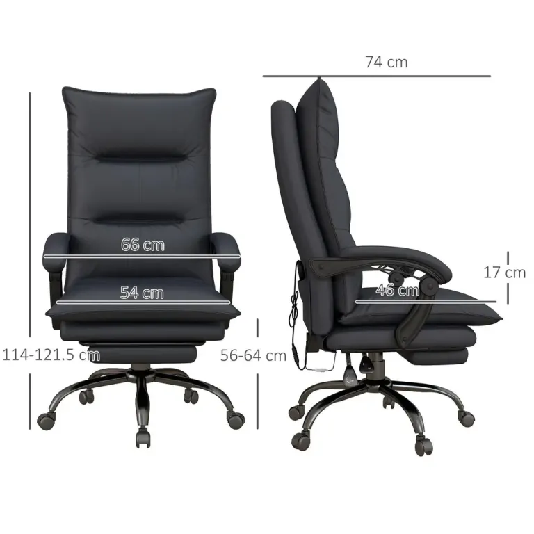 Ergonomisk Kontorsstol med Massage och Fotstöd