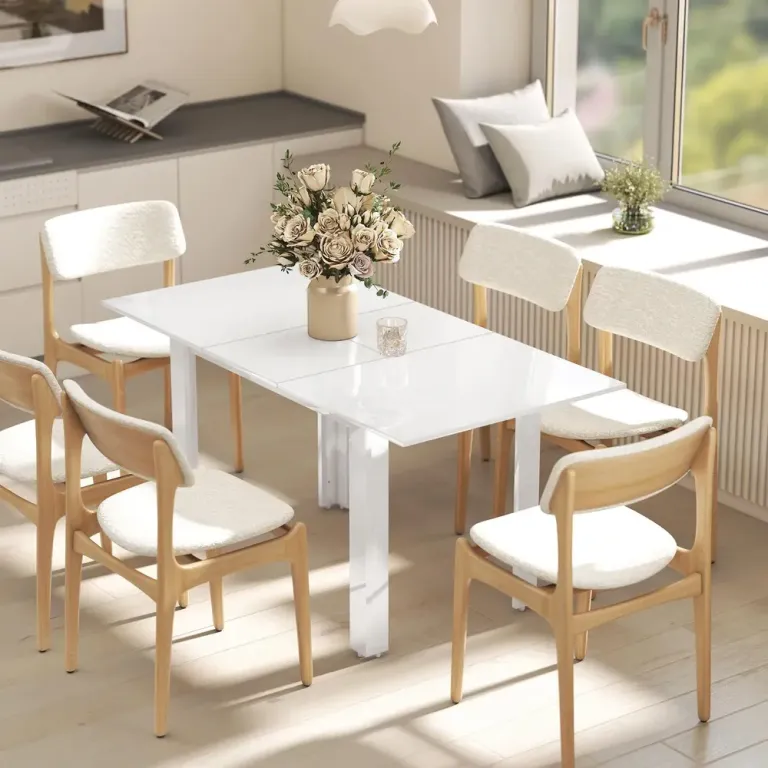 Utdragbart Matbord för 4-6 Personer i 120 Platsbesparande Design
