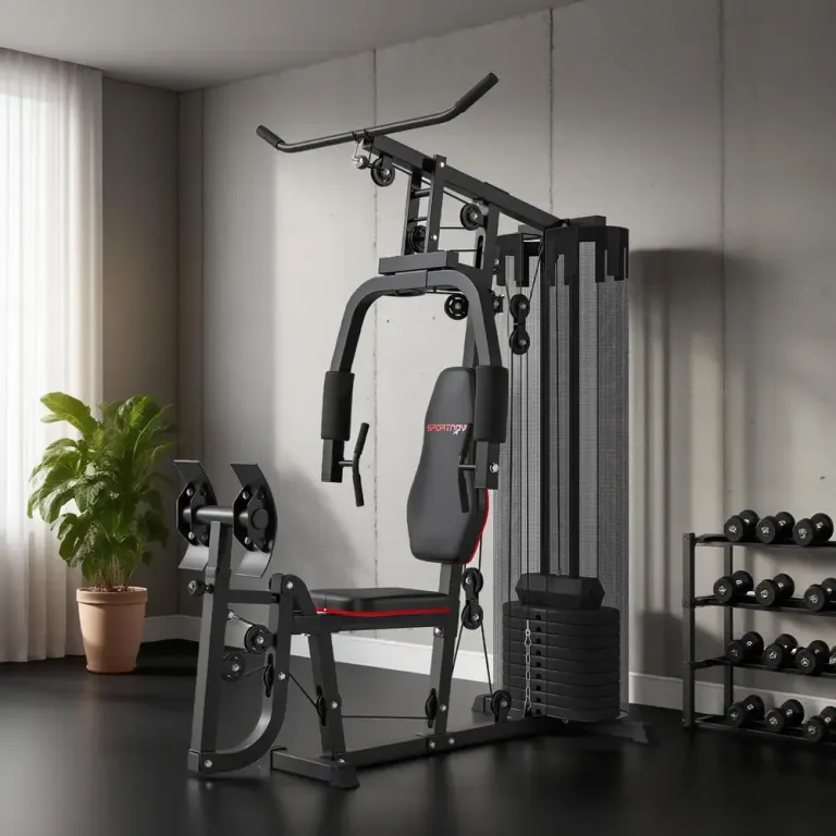 Hemmaträningsstation 45 kg Viktklossar Högt Repdrag Multigym