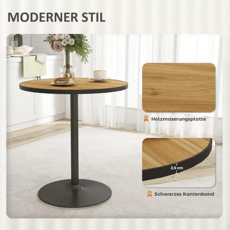 Runt Matbord i Eklook Kompakt Design för 2-4 Personer Ek