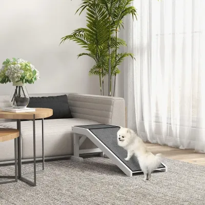 Husdjursramp i Furu Hundramp med Matta 125 x 40 x 35,5 cm