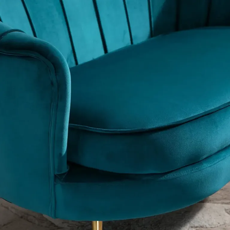 Soffa Loveseat 2-Sits Mörkgrön 130 x 77 x 77 cm