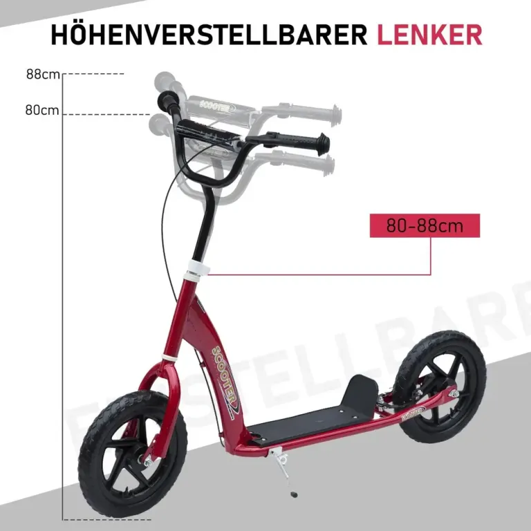 Barnsparkcykel med Bakbroms –88 cm Tums Höjdjusterbar