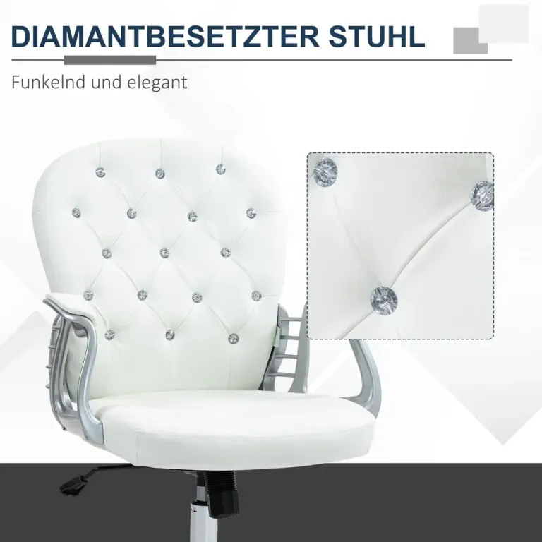 Ergonomisk Kontorsstol med Armstöd och Vadderat Ryggstöd Kristall