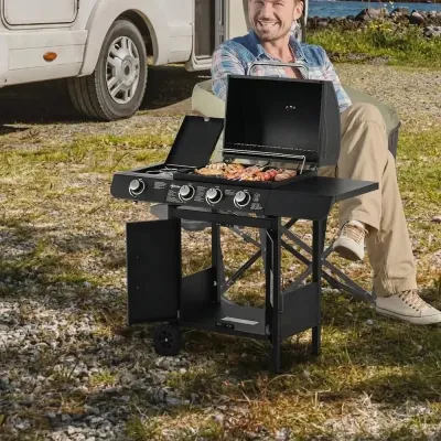 Gasolgrill 3 Huvudbrännare + 1 110 x 50 x 100 cm