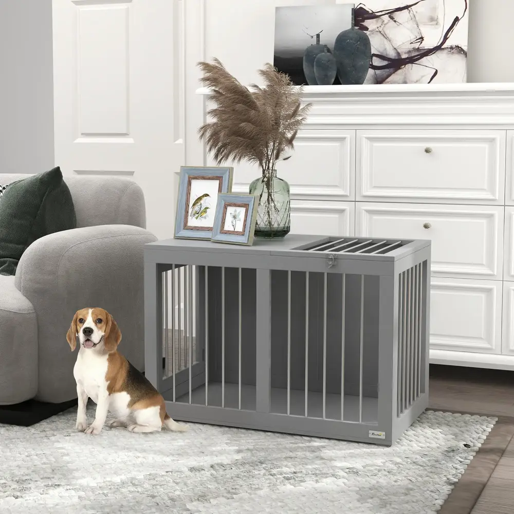 Låsbar Hundtransportlåda 2 Dörrar 80 x 50 x 56,5 Cm