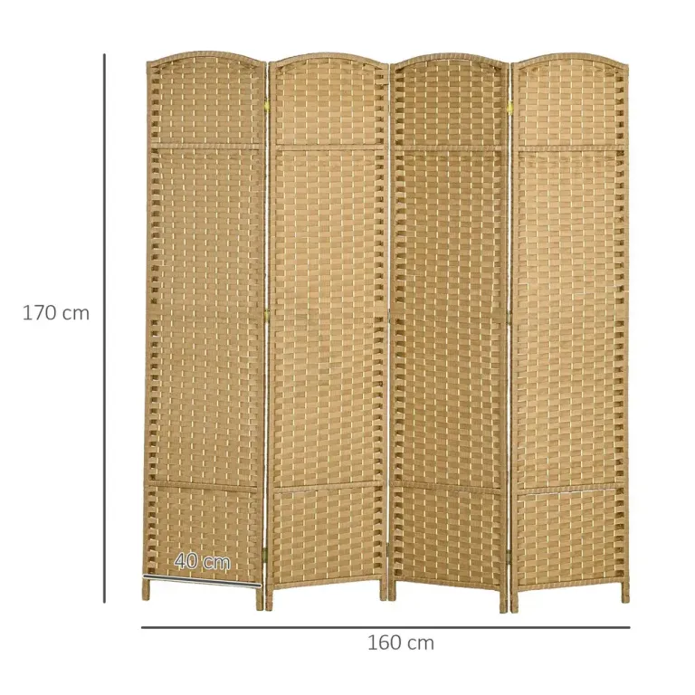 4-Panels Rumsavdelare Vikbar Sovrum och Hemmakontor, Natur Skärmvägg