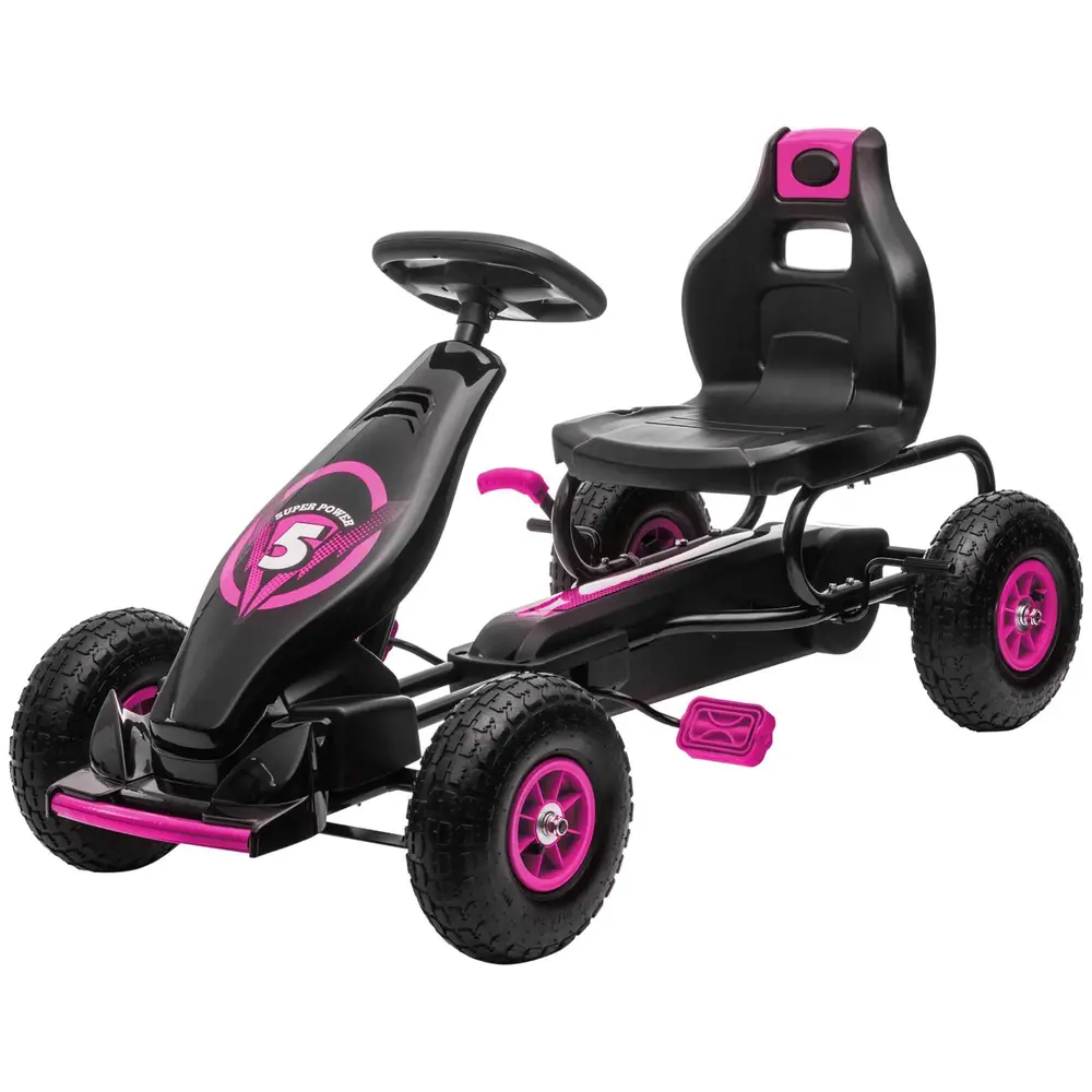 Trampbil &Amp; Go-Kart med Justerbart Säte Rosa